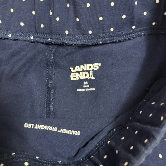 Lands' End Navy with White Dots Pants - Picture 3 of 5